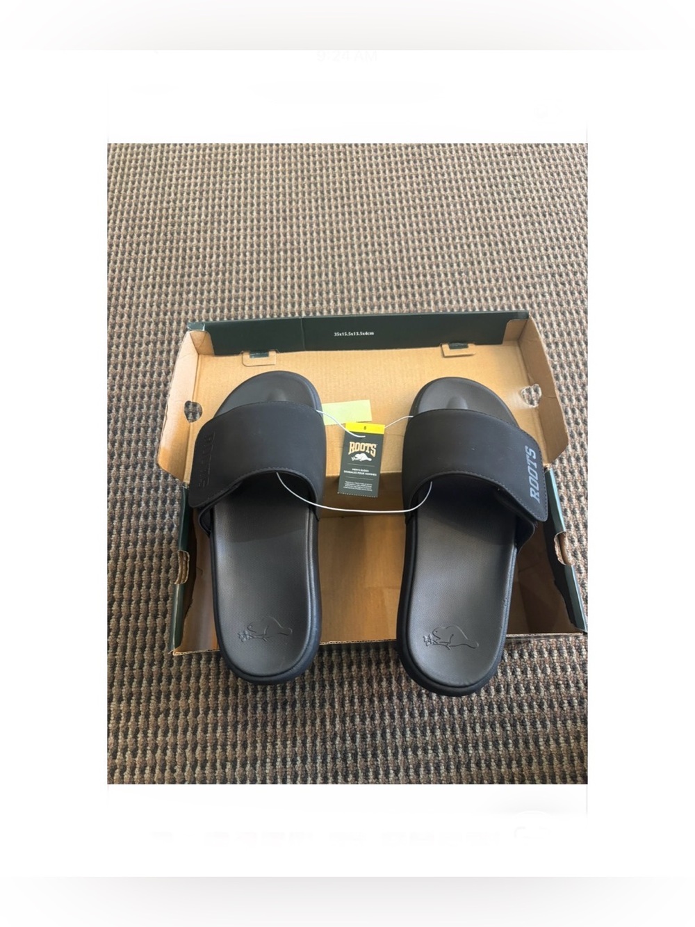 Roots Men’s Black Slide Sandals